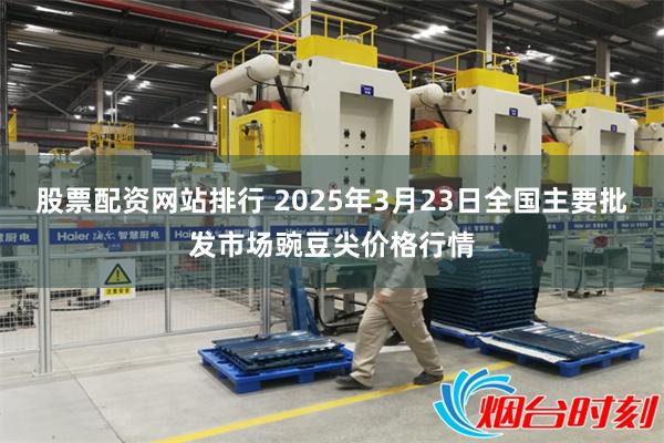 股票配资网站排行 2025年3月23日全国主要批发市场豌豆尖价格行情