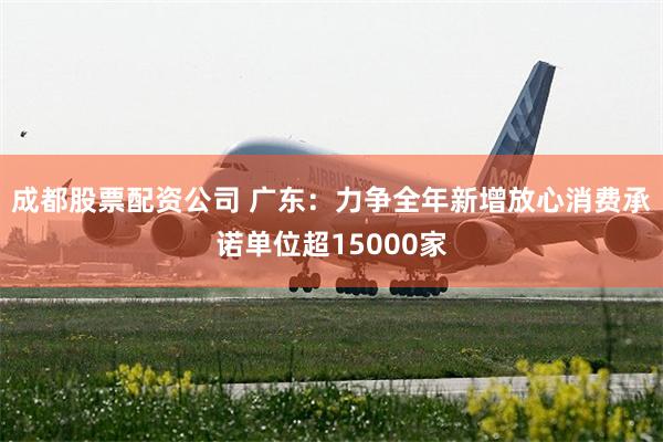 成都股票配资公司 广东：力争全年新增放心消费承诺单位超15000家