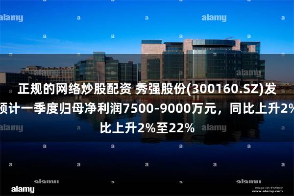 正规的网络炒股配资 秀强股份(300160.SZ)发预增，预计一季度归母净利润7500-9000万元，同比上升2%至22%